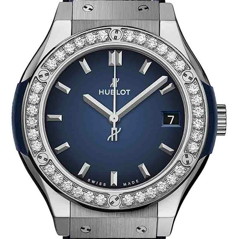 HUBLOT CLASSIC FUSION TITANIUM DEEP BLUE DIAMONDS ウブロ