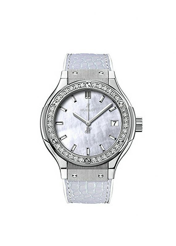 HUBLOT CLASSIC FUSION PEARL WHITE DIAMONDS ウブロ クラシック