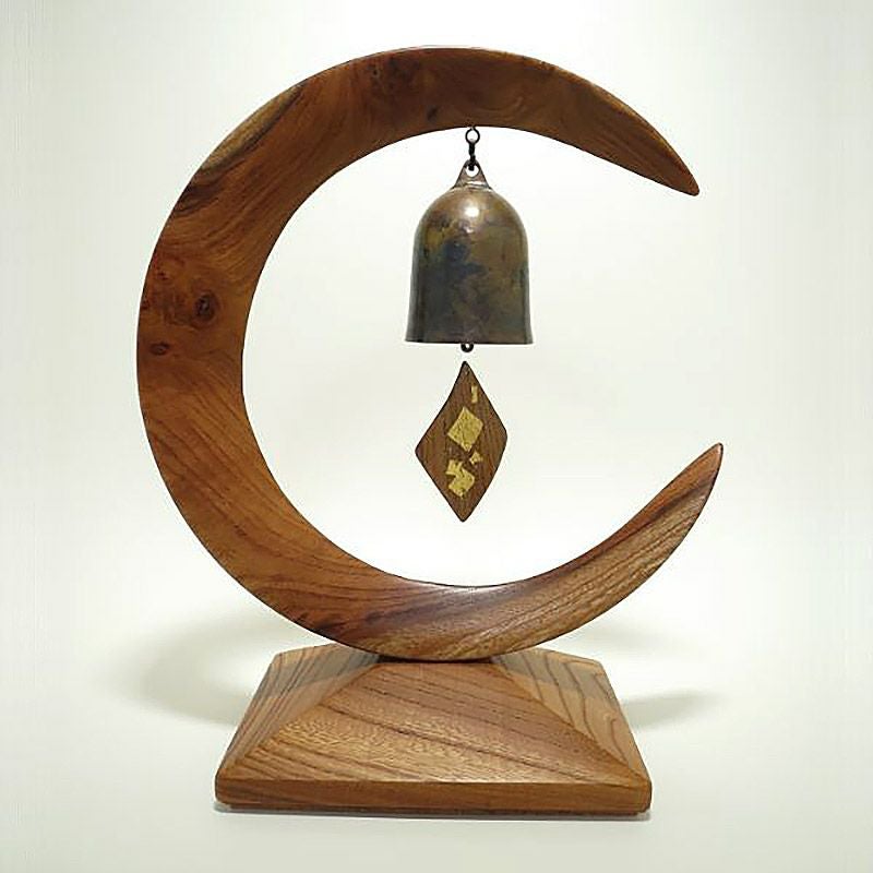 Sahari wind chimes 砂張風鈴 欅三日月掛台 小田原風鈴 欅三日月掛台