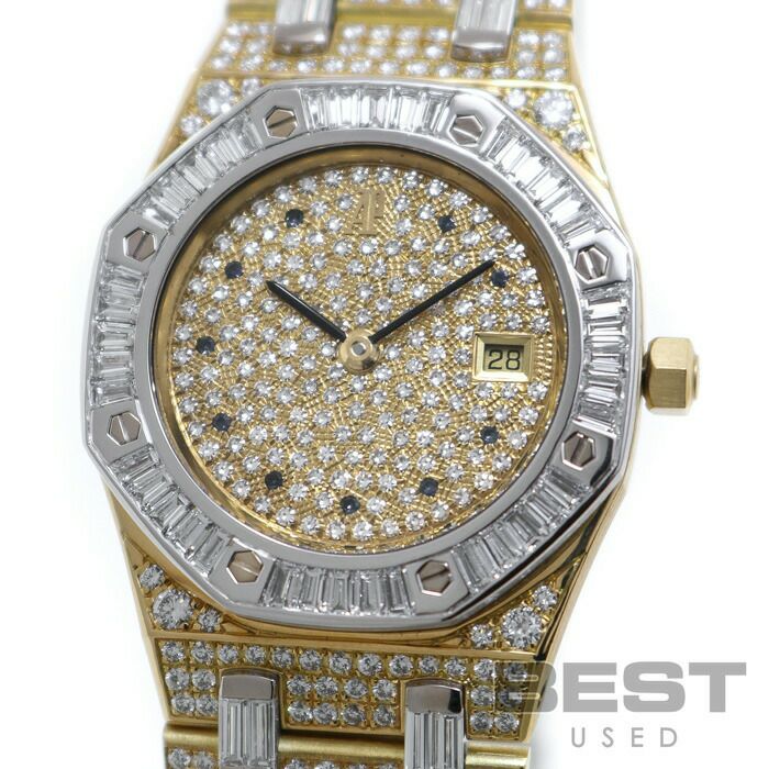【仮】オーデマ・ピゲ【AUDEMARSPIGUET】ロイヤルオークAC4708/865ボーイズゴールド（ダイヤモンド）K18イエローゴールド/K18ホワイトゴールド腕時計時計ROYALOAKGOLD(DIAMONDS)K18YG/K18WG【中古】