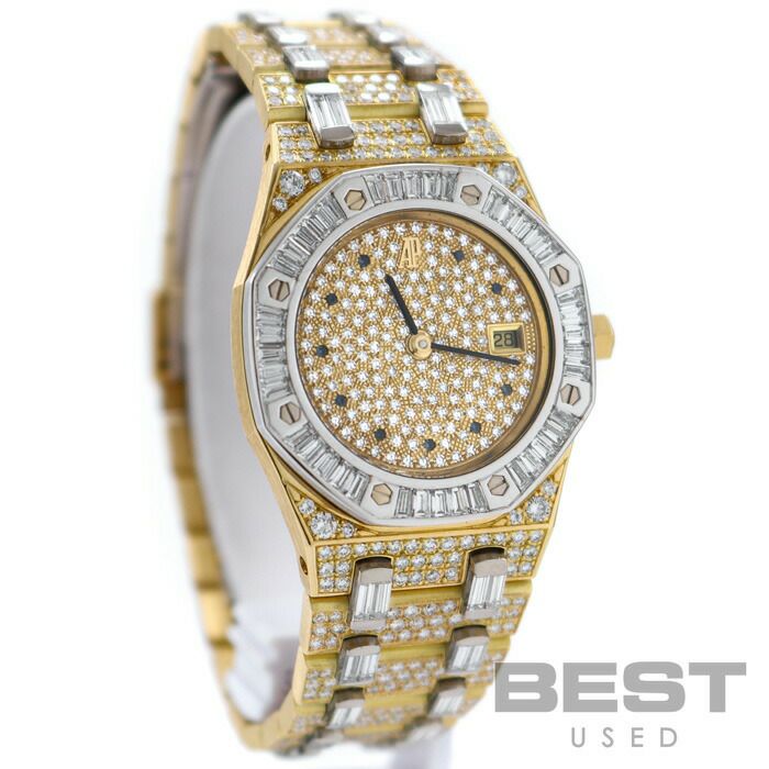 【仮】オーデマ・ピゲ【AUDEMARSPIGUET】ロイヤルオークAC4708/865ボーイズゴールド（ダイヤモンド）K18イエローゴールド/K18ホワイトゴールド腕時計時計ROYALOAKGOLD(DIAMONDS)K18YG/K18WG【中古】