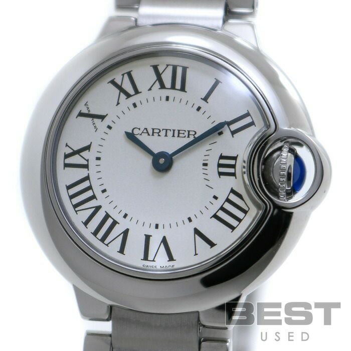 【仮】カルティエ【CARTIER】バロンブルーSMW69010Z4レディースシルバーステンレススティール腕時計時計BALLONBLEUDECARTIERSMSILVERSS【中古】