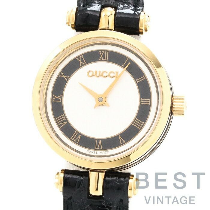 【仮】グッチ【GUCCI】サイドシェリーGQ2050Bレディースシルバー金メッキ腕時計時計SIDESHELLYSILVERGF【中古】