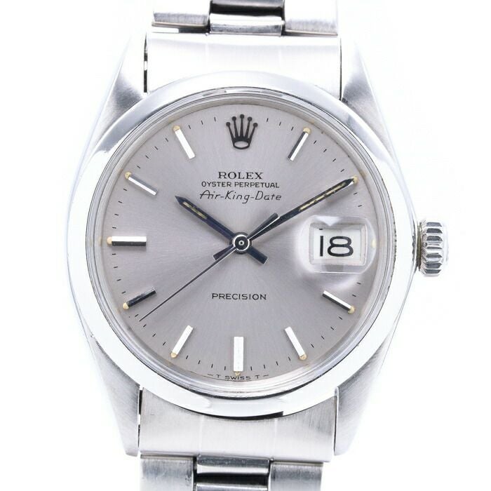 【仮】ロレックス【ROLEX】オイスターパーペチュアルエアキングデイトプレシジョン5700メンズシルバーステンレススティール腕時計時計OYSTERPERPETUALAIRKINGDATESILVERSS【中古】