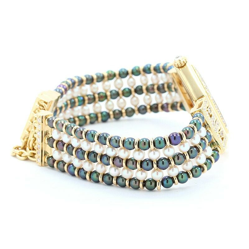 【中古】CARTIER  HEXAGONAL WATCH WITH FIVE ROWS PEARLS BRACELET  カルティエ ヘキサゴナルウォッチ 5ロウ パールブレスレット WK1002PF