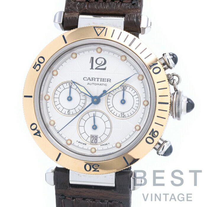 中古】CARTIER PASHA 38MM CHRONOGRAPH カルティエ パシャ 38MM クロノ