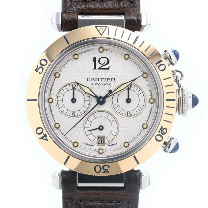 中古】CARTIER PASHA 38MM CHRONOGRAPH カルティエ パシャ 38MM クロノ