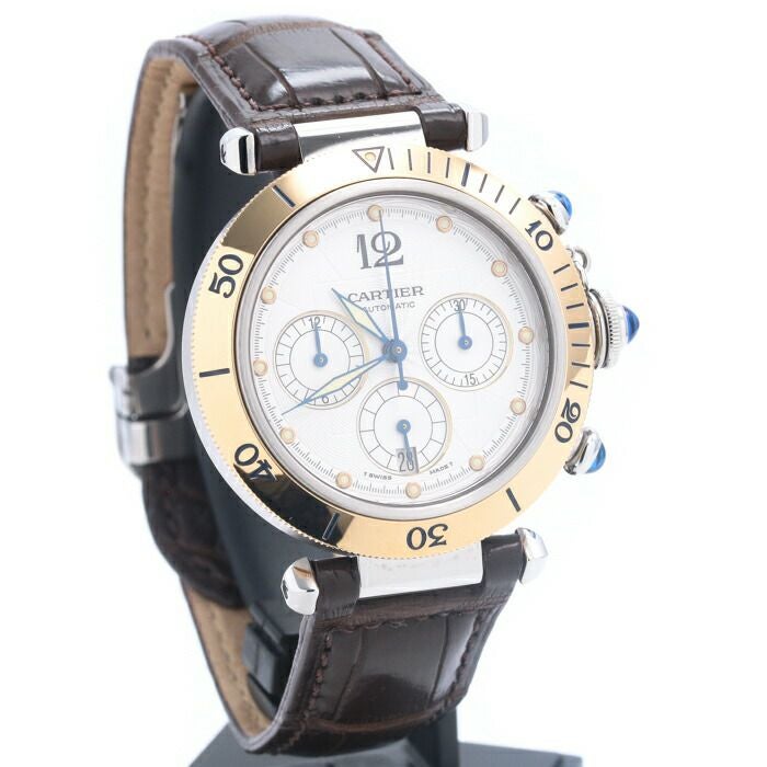 中古】CARTIER PASHA 38MM CHRONOGRAPH カルティエ パシャ 38MM クロノ