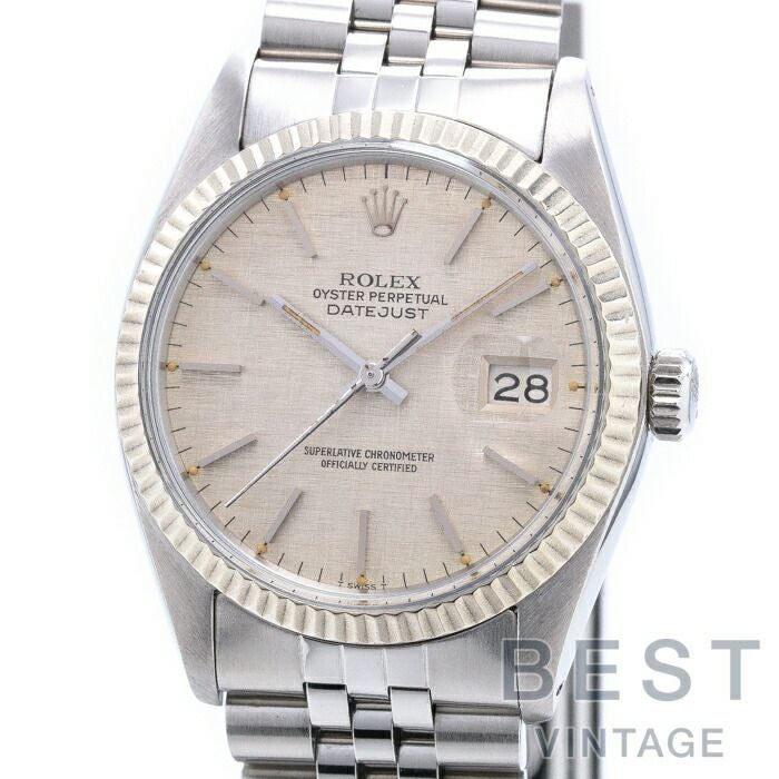 【仮】ロレックス【ROLEX】オイスターパーペチュアルデイトジャスト16014メンズシルバーモザイクステンレススティール腕時計時計OYSTERPERPETUALDATEJUSTSILVERMOSAICSS【中古】