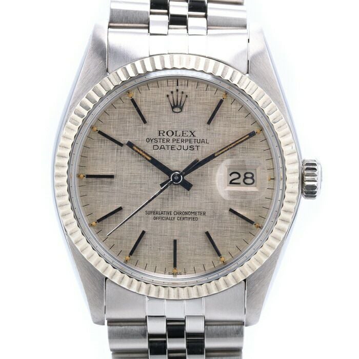 【仮】ロレックス【ROLEX】オイスターパーペチュアルデイトジャスト16014メンズシルバーモザイクステンレススティール腕時計時計OYSTERPERPETUALDATEJUSTSILVERMOSAICSS【中古】