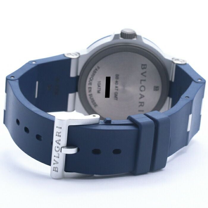 ブルガリアルミニウムGMT BB40AT GMT ブルガリ アルミニウム」に、鮮やかな“赤×青”仕様のGMTウォッチ