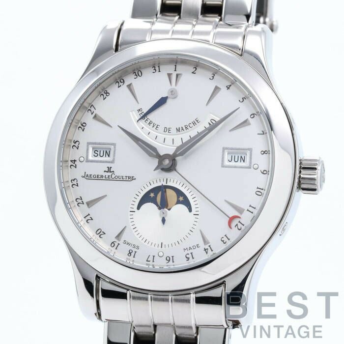 【仮】ジャガー・ルクルト【JAEGERLECOULTRE】マスターカレンダーQ151842(147.8.41.S)メンズシルバーステンレススティール腕時計時計MASTERCALENDARSILVERSS【中古】