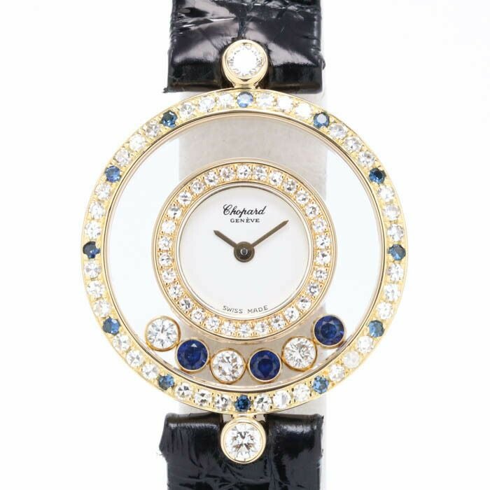 【中古】 Chopard ショパール ハッピーダイアモンド クォーツ 腕時計 20/3597 / 750WG / 5PD【質屋】 Chopard - 【中古】 Chopard ショパール ハッピーダイアモンド