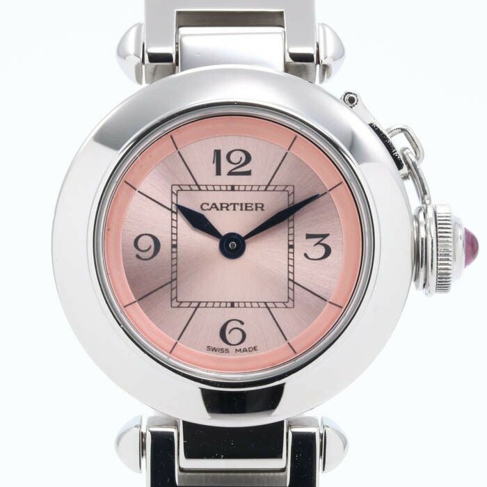 【仮】カルティエ【CARTIER】ミスパシャウォッチW3140008レディースピンクステンレススティール腕時計時計MISSPASHAWATCHPINKSS【中古】