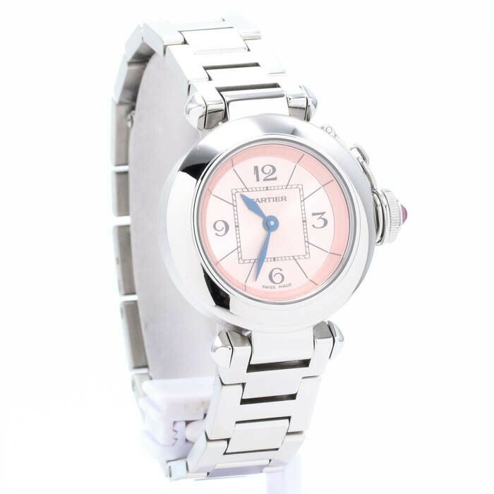 【仮】カルティエ【CARTIER】ミスパシャウォッチW3140008レディースピンクステンレススティール腕時計時計MISSPASHAWATCHPINKSS【中古】