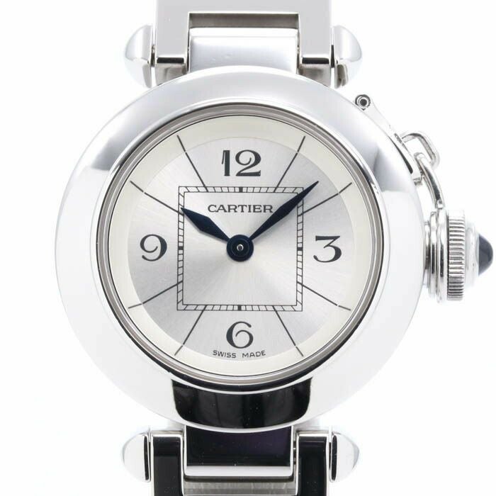 【仮】カルティエ【CARTIER】ミスパシャウォッチW3140007レディースシルバーステンレススティール腕時計時計MISSPASHASILVERSS【中古】