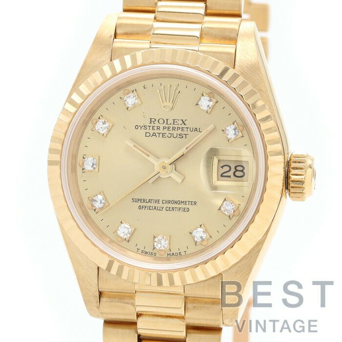 【仮】ロレックス【ROLEX】オイスターパーペチュアルデイトジャスト69178レディースシャンパンゴールドK18イエローゴールド腕時計時計OYSTERPERPETUALDATEJUSTCHAMPAGNEGOLDK18YG【中古】