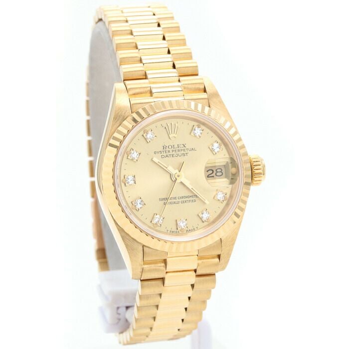 【仮】ロレックス【ROLEX】オイスターパーペチュアルデイトジャスト69178レディースシャンパンゴールドK18イエローゴールド腕時計時計OYSTERPERPETUALDATEJUSTCHAMPAGNEGOLDK18YG【中古】