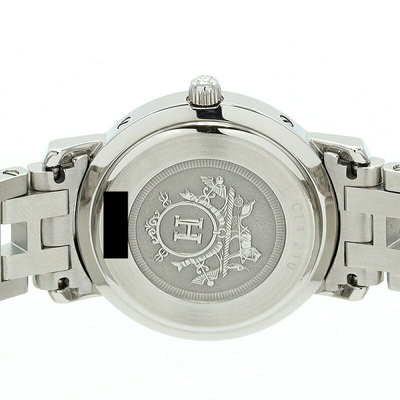 【仮】エルメス【HERMES】クリッパーCL4.210レディースブラックステンレススティール腕時計時計CLIPPERBLACKSS【中古】