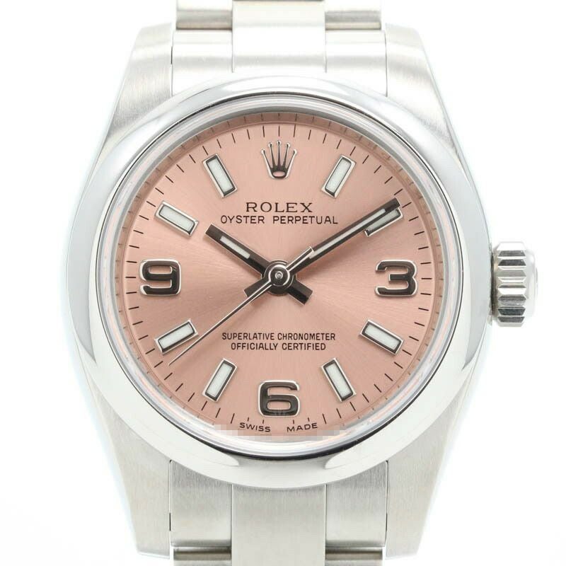 【仮】ロレックス【ROLEX】オイスターパーペチュアル26176200レディースコッパーピンクステンレススティール腕時計時計OYSTERPERPETUAL26COPPERPINKSS【中古】