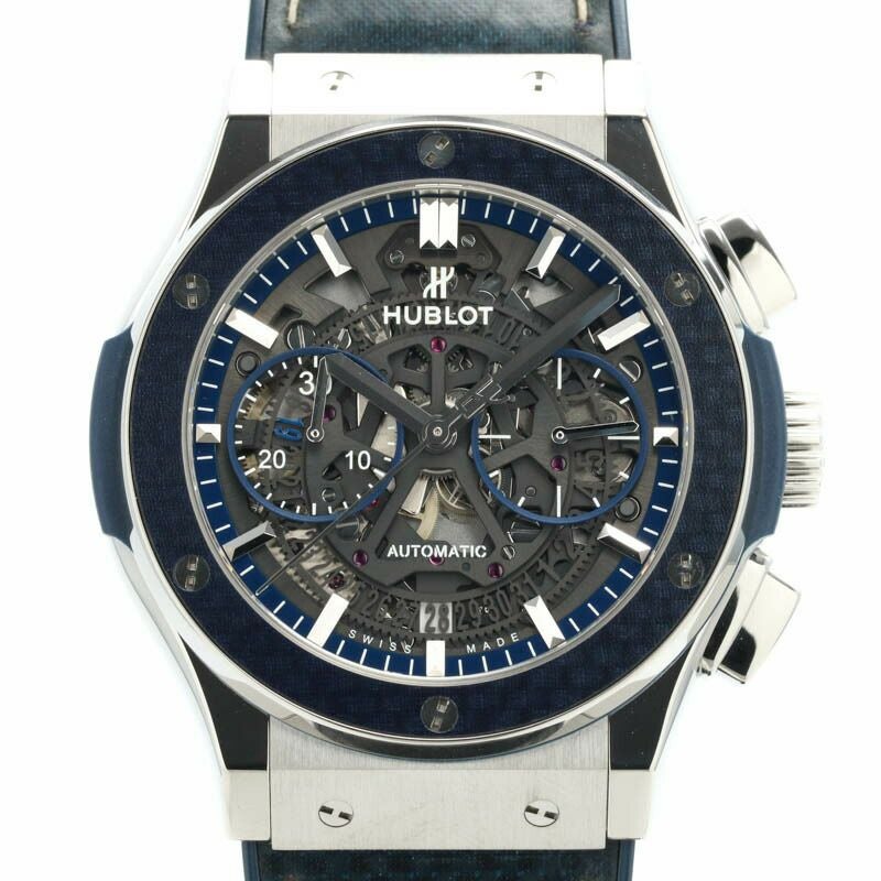 中古】HUBLOT CLASSIC FUSION AERO FUSION CHRONOGRAPH ALL BLUE JAPAN