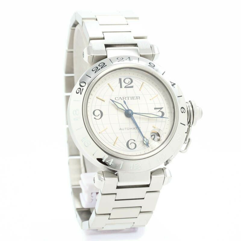 【仮】カルティエ【CARTIER】パシャCメリディアンGMTW31029M7メンズシルバーステンレススティール腕時計時計PASHACMERIDIANGMTSILVERSS【中古】
