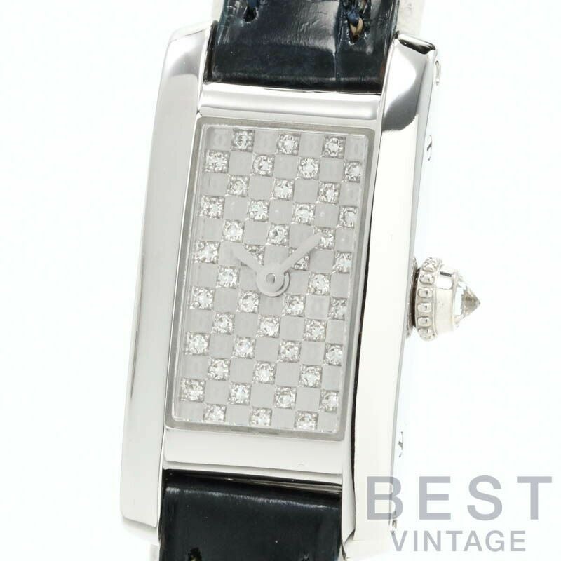 【仮】カルティエ【CARTIER】ラニエールタンクアロンジェSMWJ2001W3レディースシルバーK18ホワイトゴールド腕時計時計LANIERTANKALONGERSMSILVERK18WG【中古】