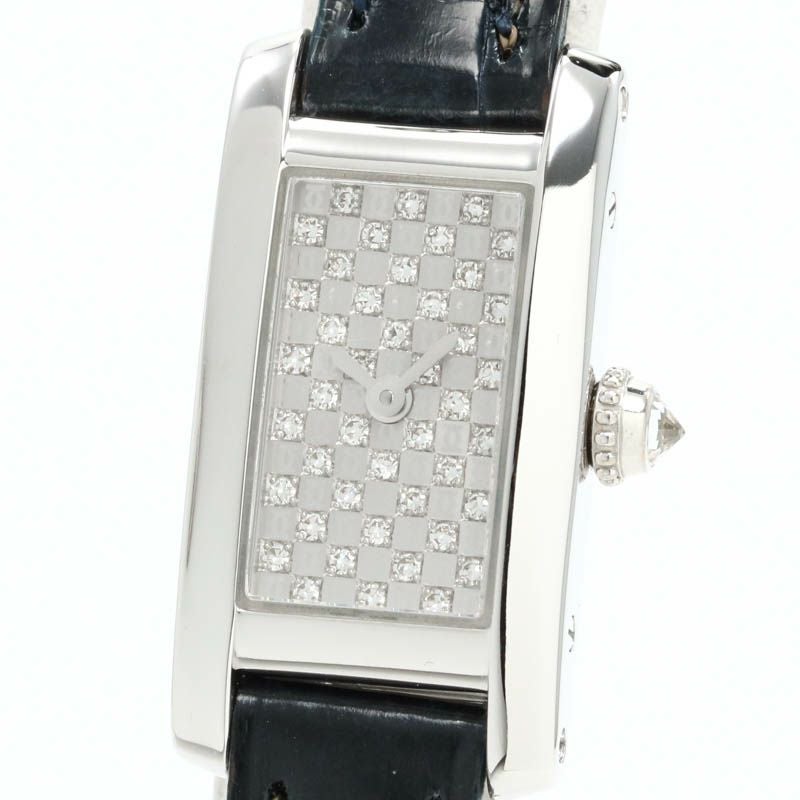 【仮】カルティエ【CARTIER】ラニエールタンクアロンジェSMWJ2001W3レディースシルバーK18ホワイトゴールド腕時計時計LANIERTANKALONGERSMSILVERK18WG【中古】