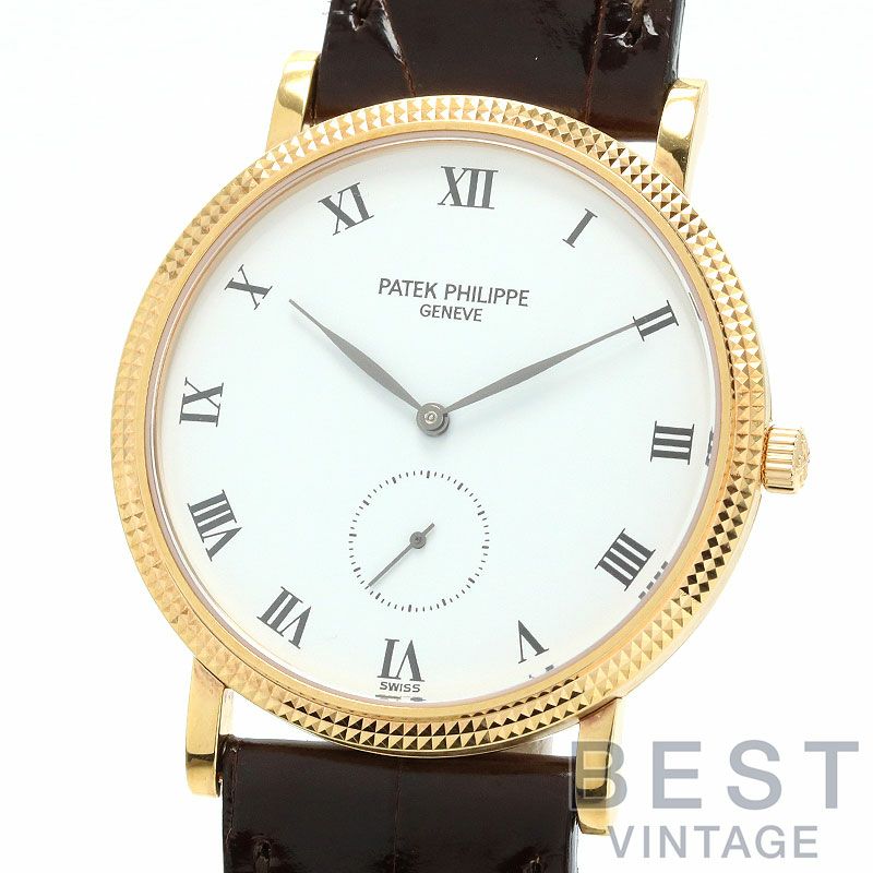 【仮】パテックフィリップ【PATEKPHILIPPE】カラトラバ3919J-001メンズホワイトK18イエローゴールド腕時計時計CALATRAVAWHITEK18YG【中古】