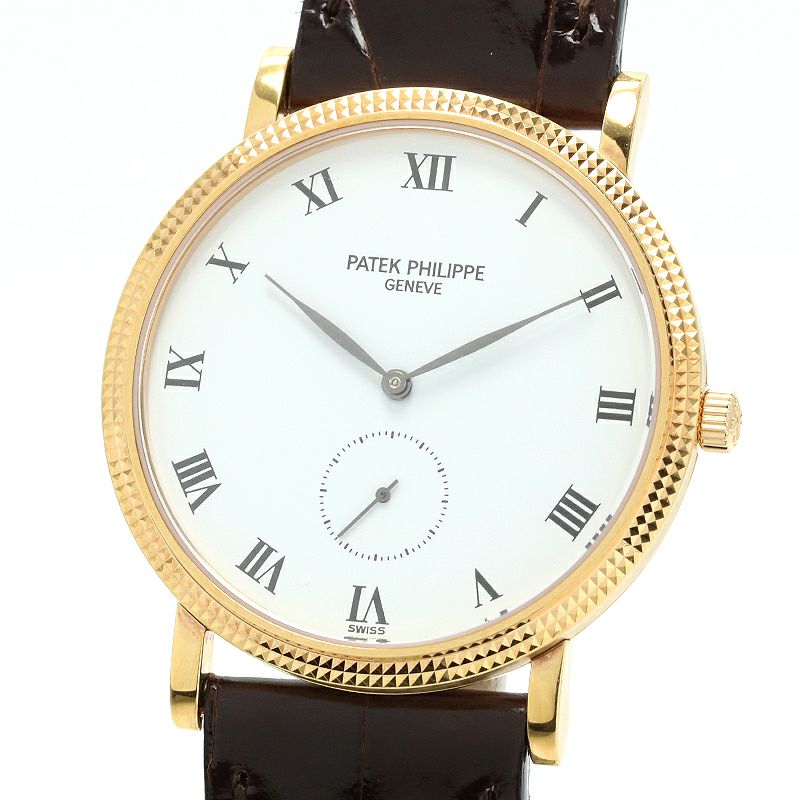 【仮】パテックフィリップ【PATEKPHILIPPE】カラトラバ3919J-001メンズホワイトK18イエローゴールド腕時計時計CALATRAVAWHITEK18YG【中古】