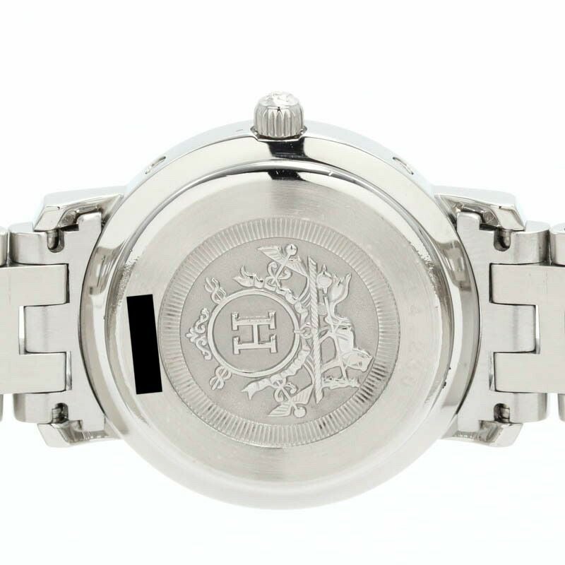 【仮】エルメス【HERMES】クリッパーナクレCL4.230レディースピンクシェルステンレススティール腕時計時計CLIPPERNACREPINKSHELLSS【中古】