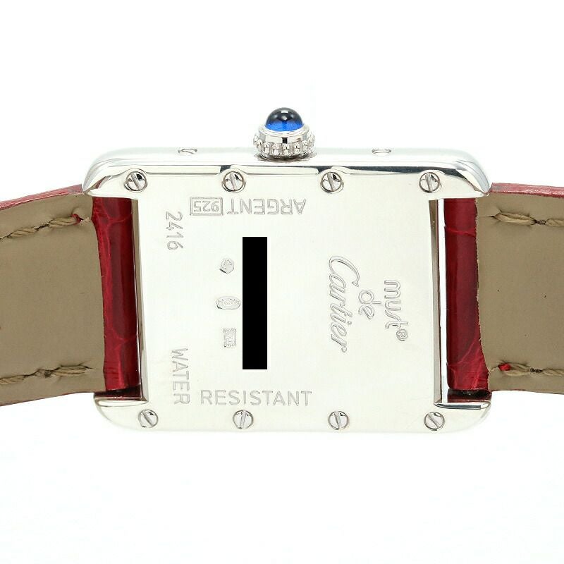 カルティエ マストタンクSM W1017654 シルバー クォーツ Cartier - カルティエ Cartier マストタンクSM W1017654 2003年限定