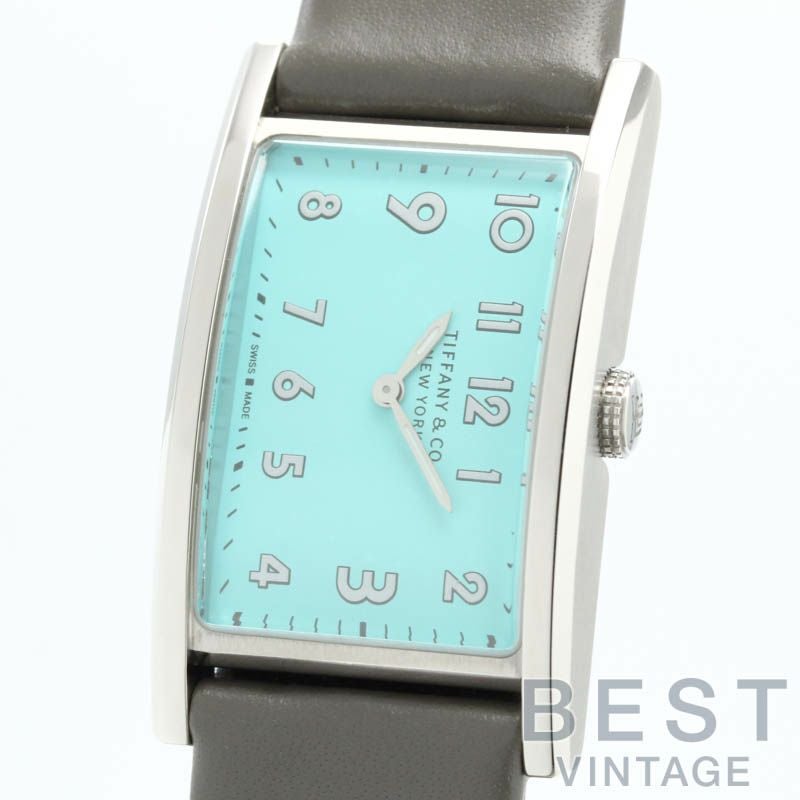 【仮】ティファニー【TIFFANY＆CO.】イーストウエストミニ36668679レディースライトブルーステンレススティール腕時計時計EASTWESTMINILIGHTBLUESS【中古】