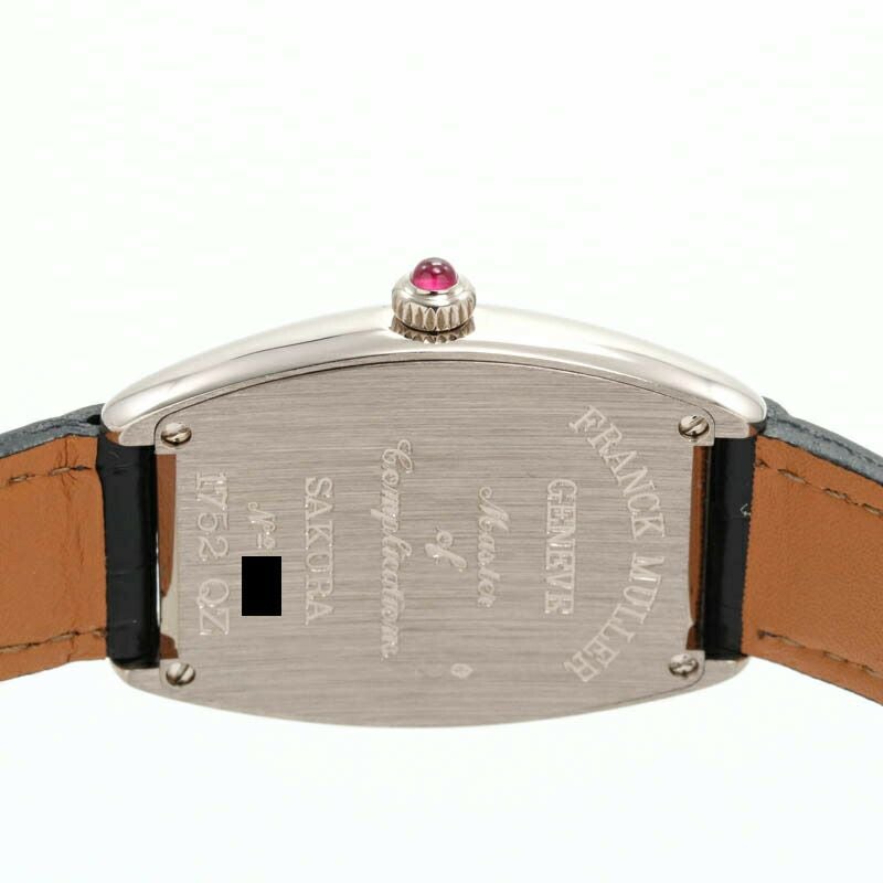 【仮】フランク・ミュラー【FRANCKMULLER】トノーカーベックス1752QZSAKURAレディースブラックK18ホワイトゴールド腕時計時計TONNEAUCURVEXBLACKK18WG【中古】