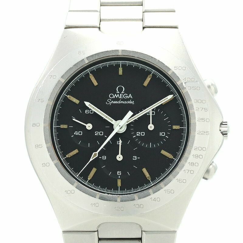 【仮】オメガ【OMEGA】スピードマスタードイツ限定モデルST145.0040メンズブラックステンレススティール腕時計時計SPEEDMASTER"GERMANVERSION?"BLACKSS【中古】