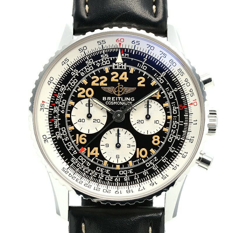 【仮】ブライトリング【BREITLING】ナビタイマーコスモノートA12022.1メンズブラックステンレススティール腕時計時計NAVITIMERCOSMONAUTEBLACKSS【中古】