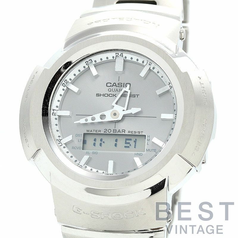 【仮】カシオ【CASIO】GショックフルメタルAW-500シリーズAWM-500D-1A8JFメンズシルバーステンレススティール腕時計時計G-SHOCKFULLMETALAW-500SERIESSILVERSS【中古】