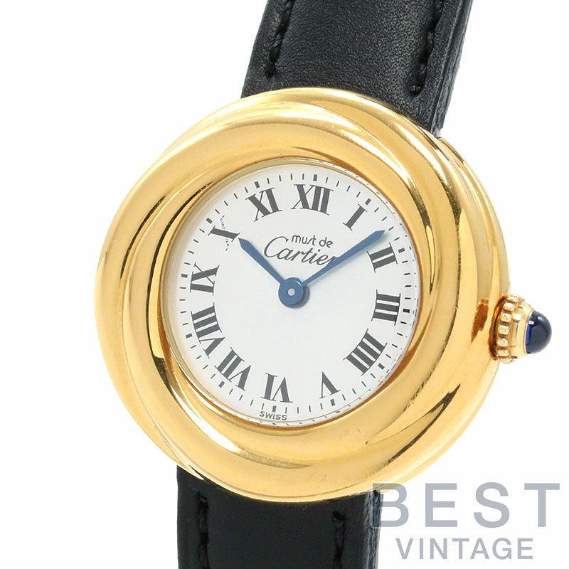 【仮】カルティエ【CARTIER】マストトリニティウォッチW1010644レディースシルバーシルバー925(イエローゴールドメッキ)腕時計時計MUSTTRINITYWATCHSILVERSV925(YGメッキ)【中古】