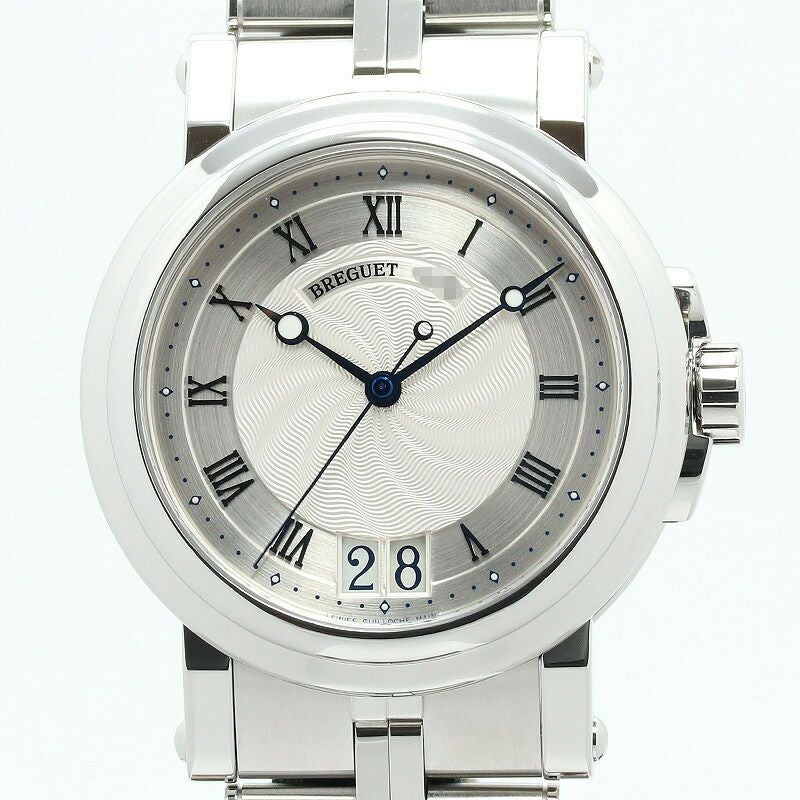 【仮】ブレゲ【BREGUET】マリーン2ラージデイト5817ST/12/SV0メンズシルバーステンレススティール腕時計時計MARINEllLARGEDATESILVERSS【中古】