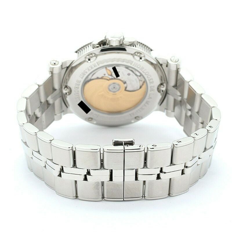 【仮】ブレゲ【BREGUET】マリーン2ラージデイト5817ST/12/SV0メンズシルバーステンレススティール腕時計時計MARINEllLARGEDATESILVERSS【中古】