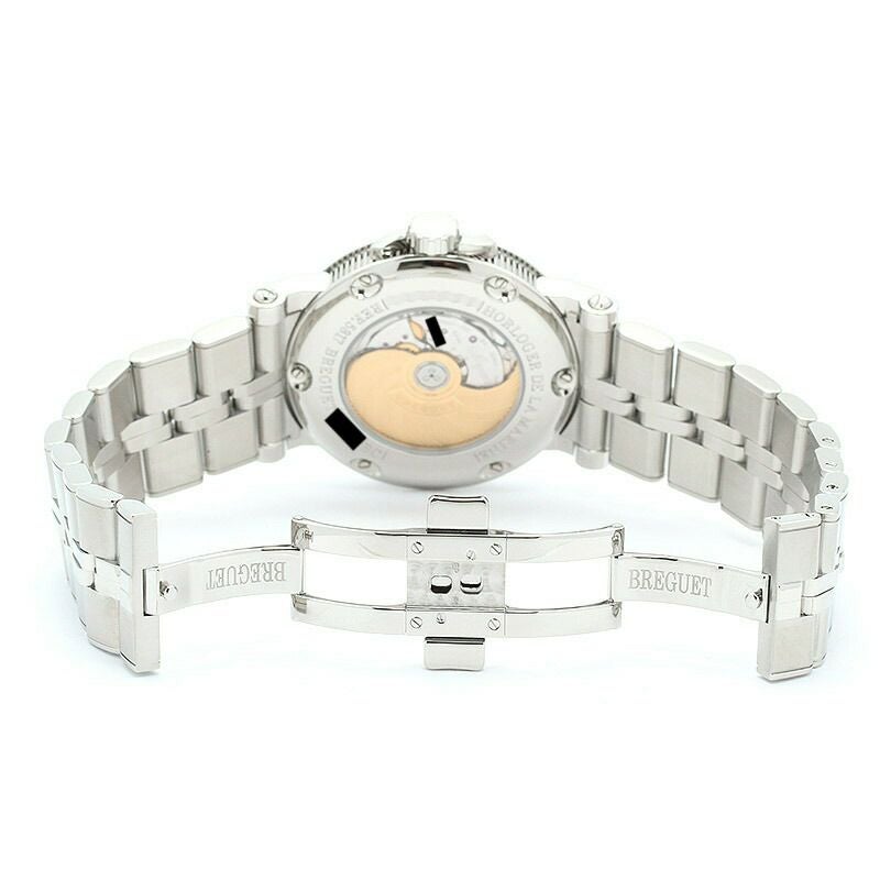 【仮】ブレゲ【BREGUET】マリーン2ラージデイト5817ST/12/SV0メンズシルバーステンレススティール腕時計時計MARINEllLARGEDATESILVERSS【中古】