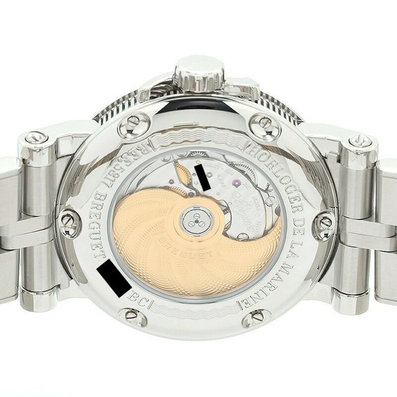 【仮】ブレゲ【BREGUET】マリーン2ラージデイト5817ST/12/SV0メンズシルバーステンレススティール腕時計時計MARINEllLARGEDATESILVERSS【中古】