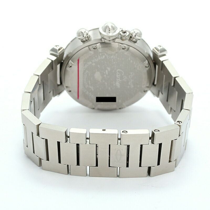 【仮】カルティエ【CARTIER】パシャCドゥカルティエウォッチ/パシャCクロノグラフW31048M7メンズシルバー/ブラックステンレススティール腕時計時計PASHACDECARTIERWATCH/PASHACCHRONOGRAPHSILER/BLACKSS【中古】