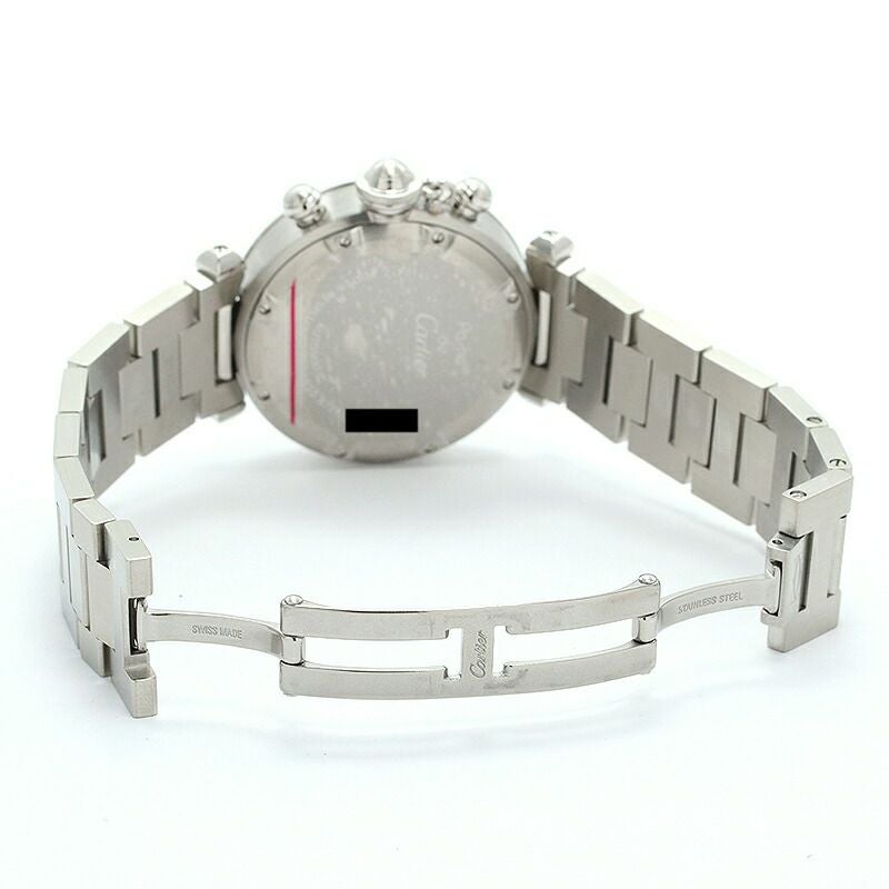 【仮】カルティエ【CARTIER】パシャCドゥカルティエウォッチ/パシャCクロノグラフW31048M7メンズシルバー/ブラックステンレススティール腕時計時計PASHACDECARTIERWATCH/PASHACCHRONOGRAPHSILER/BLACKSS【中古】