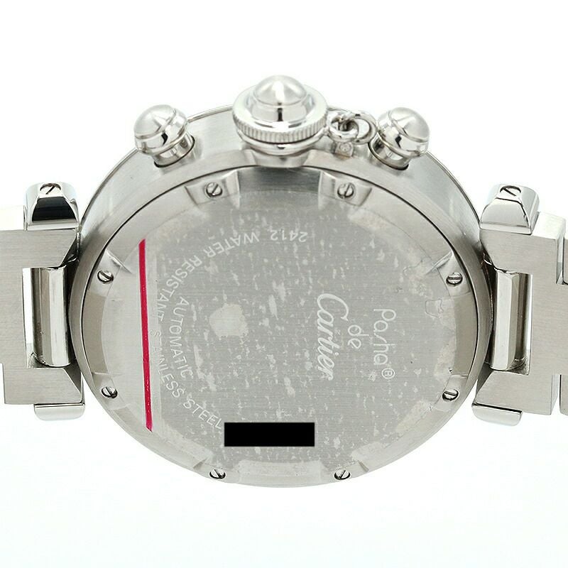 【仮】カルティエ【CARTIER】パシャCドゥカルティエウォッチ/パシャCクロノグラフW31048M7メンズシルバー/ブラックステンレススティール腕時計時計PASHACDECARTIERWATCH/PASHACCHRONOGRAPHSILER/BLACKSS【中古】