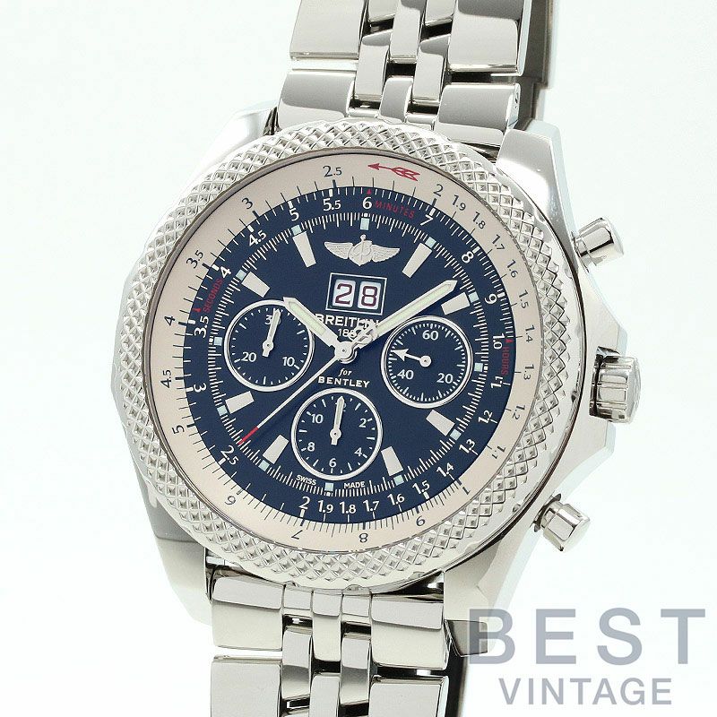 【仮】ブライトリング【BREITLING】ベントレー6.75スピードA44364(A444B59SP)メンズブラックステンレススティール腕時計時計BENTLEY6.75SPEEDBLACKSS【中古】