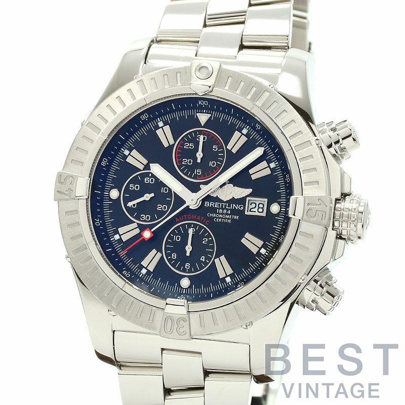 【仮】ブライトリング【BREITLING】スーパーアベンジャーA13370(A337B07PRS)メンズブラックステンレススティール腕時計時計SUPERAVENGERBLACKSS【中古】