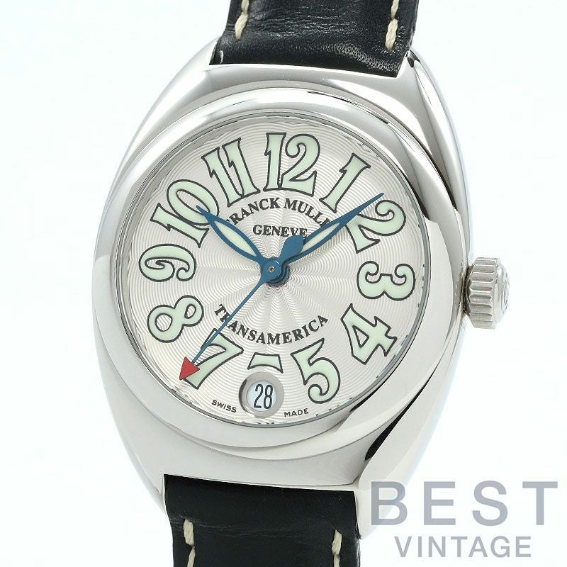【仮】フランクミュラー【FRANCKMULLER】トランスアメリカ2000Lメンズシルバーステンレススティール腕時計時計TRANSAMERICASILVERSS【中古】
