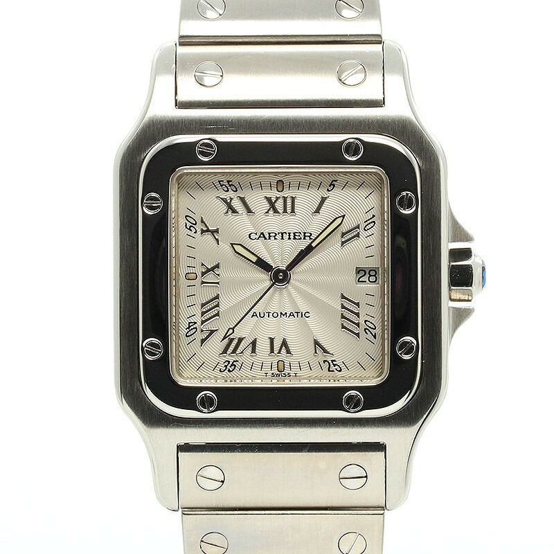 中古】CARTIER SANTOS GALBEE LARGE MODEL カルティエ サントスガルベ