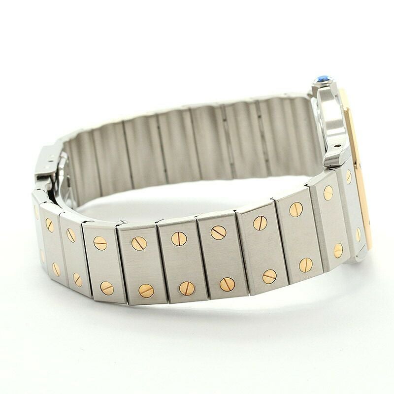 【仮】カルティエ【CARTIER】サントスロンドLM/サントスオクタゴンLMW2001583メンズアイボリーイエローゴールド/ステンレススティール腕時計時計SANTOSRONDELARGEMODEL/SANTOSOCTAGONLARGEMODELIVORYYG/SS【中古】